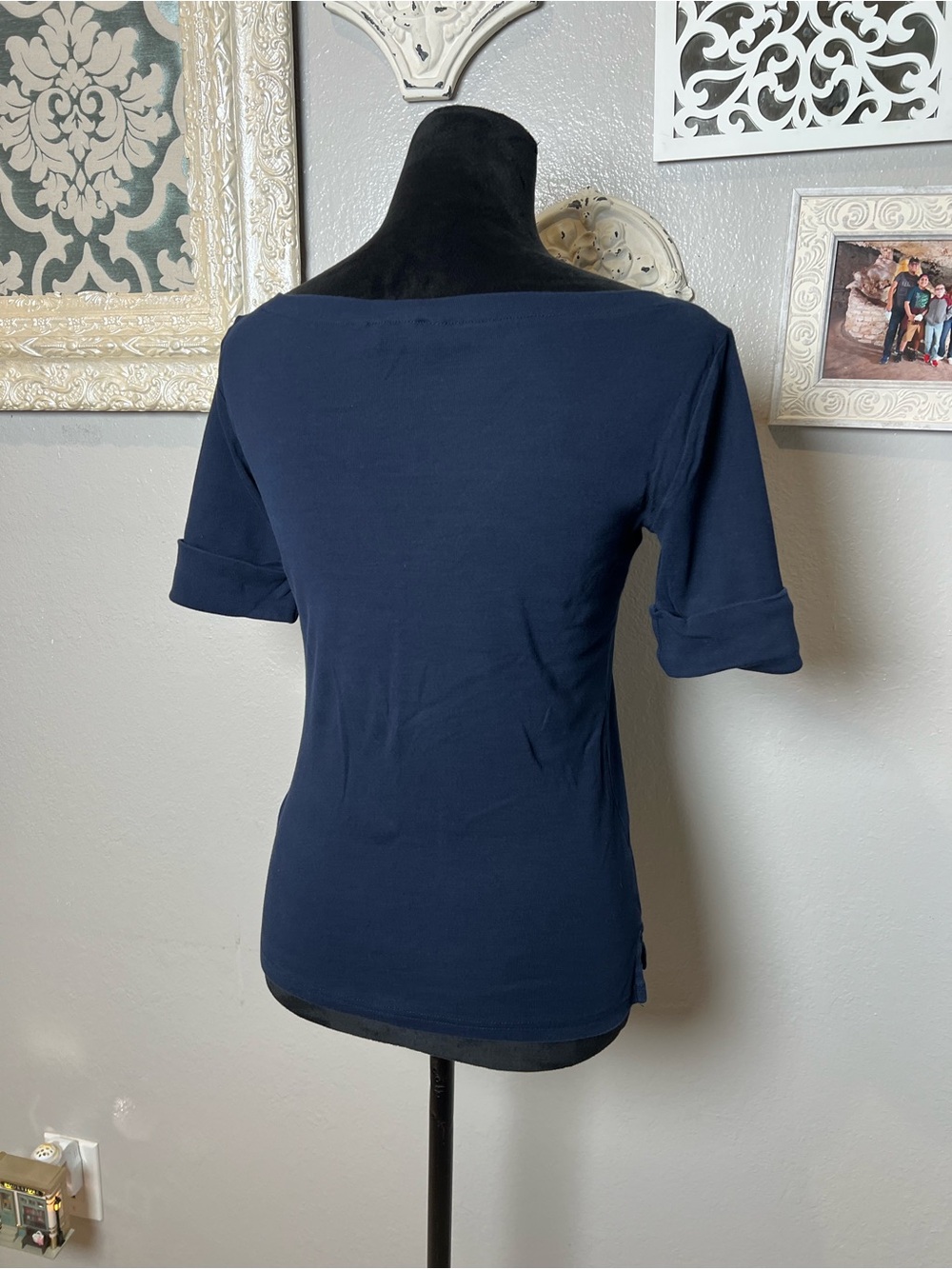 Ralph LaurenClassic Navy Boatneck Women’s Top - Picture 9 of 12